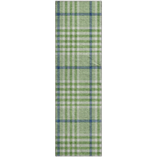 Piper Looms Mayfield Plaid AMF1054 Green Machine Washable Area Rug Runner Main Image