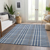 Piper Looms Mayfield Plaid AMF1054 Navy Machine Washable Area Rug Lifestyle Image Feature