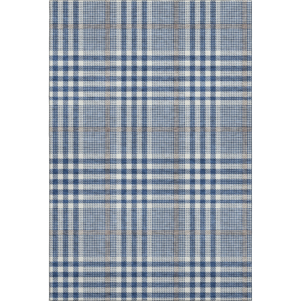 Piper Looms Mayfield Plaid AMF1054 Navy Machine Washable Area Rug main image