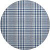 Piper Looms Mayfield Plaid AMF1054 Navy Machine Washable Area Rug Round Main Image