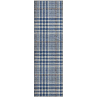 Piper Looms Mayfield Plaid AMF1054 Navy Machine Washable Area Rug Runner Main Image