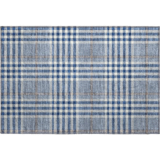 Piper Looms Mayfield Plaid AMF1054 Navy Machine Washable Area Rug Scatter Main Image