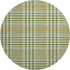 Piper Looms Mayfield Plaid AMF1054 Olive Machine Washable Area Rug Round Main Image