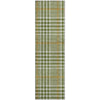 Piper Looms Mayfield Plaid AMF1054 Olive Machine Washable Area Rug Runner Main Image