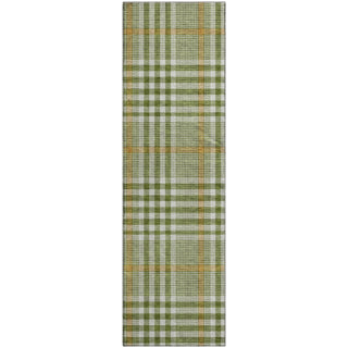 Piper Looms Mayfield Plaid AMF1054 Olive Machine Washable Area Rug Runner Main Image