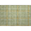 Piper Looms Mayfield Plaid AMF1054 Olive Machine Washable Area Rug Scatter Main Image