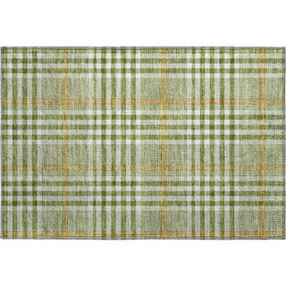 Piper Looms Mayfield Plaid AMF1054 Olive Machine Washable Area Rug Scatter Main Image