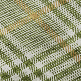 Piper Looms Mayfield Plaid AMF1054 Olive Machine Washable Area Rug Swatch Image