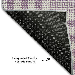 Piper Looms Mayfield Plaid AMF1054 Purple Machine Washable Area Rug Backing Image