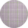 Piper Looms Mayfield Plaid AMF1054 Purple Machine Washable Area Rug Round Main Image