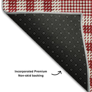 Piper Looms Mayfield Plaid AMF1054 Red Machine Washable Area Rug Backing Image