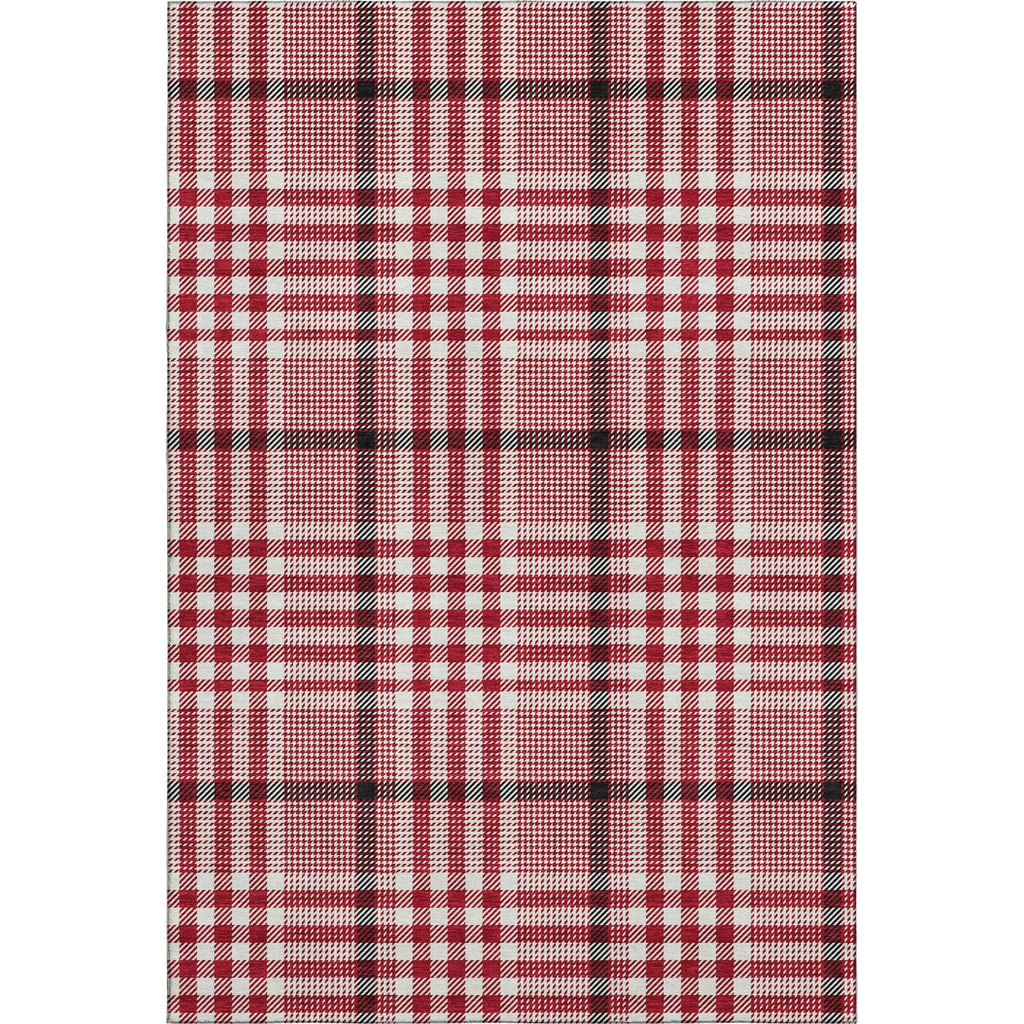 Piper Looms Mayfield Plaid AMF1054 Red Machine Washable Area Rug main image