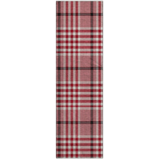 Piper Looms Mayfield Plaid AMF1054 Red Machine Washable Area Rug Runner Main Image