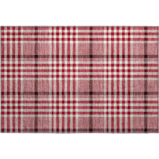 Piper Looms Mayfield Plaid AMF1054 Red Machine Washable Area Rug Scatter Main Image