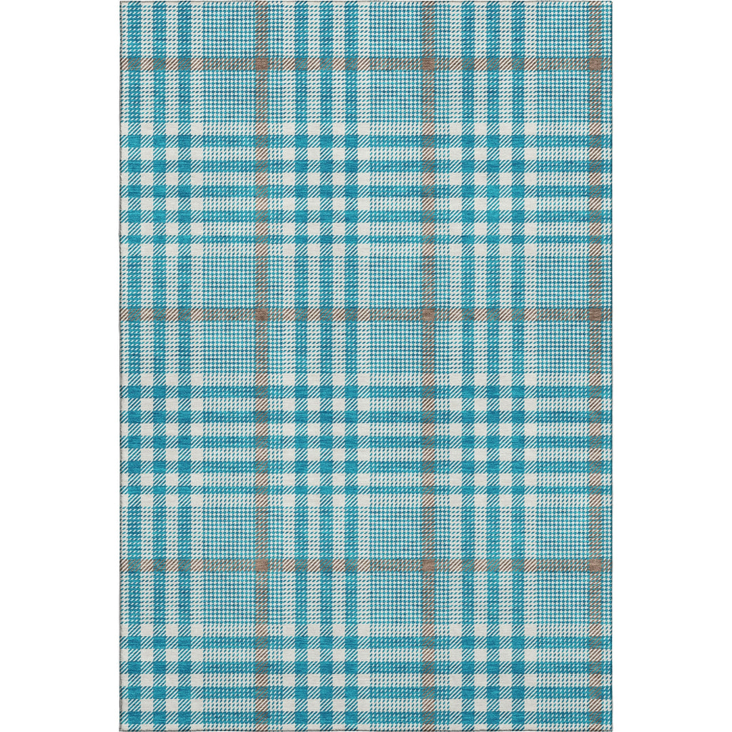 Piper Looms Mayfield Plaid AMF1054 Teal Machine Washable Area Rug main image
