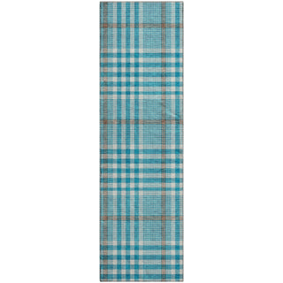 Piper Looms Mayfield Plaid AMF1054 Teal Machine Washable Area Rug Runner Main Image