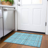 Piper Looms Mayfield Plaid AMF1054 Teal Machine Washable Area Rug Scatter Lifestyle Image Feature