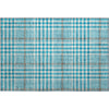 Piper Looms Mayfield Plaid AMF1054 Teal Machine Washable Area Rug Scatter Main Image