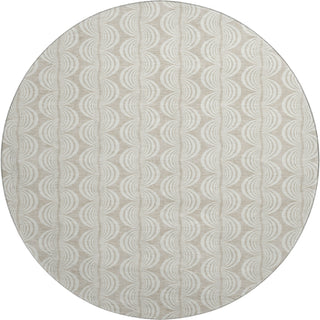 Piper Looms Mayfield Swirls AMF1055 Beige Machine Washable Area Rug Round Main Image