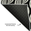 Piper Looms Mayfield Swirls AMF1055 Black Machine Washable Area Rug Backing Image