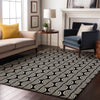 Piper Looms Mayfield Swirls AMF1055 Black Machine Washable Area Rug Lifestyle Image Feature