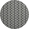 Piper Looms Mayfield Swirls AMF1055 Black Machine Washable Area Rug Round Main Image