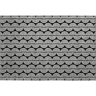 Piper Looms Mayfield Swirls AMF1055 Black Machine Washable Area Rug Scatter Main Image