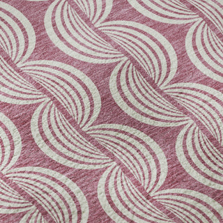 Piper Looms Mayfield Swirls AMF1055 Blush Machine Washable Area Rug Swatch Image
