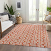 Piper Looms Mayfield Swirls AMF1055 Coral Machine Washable Area Rug Lifestyle Image Feature