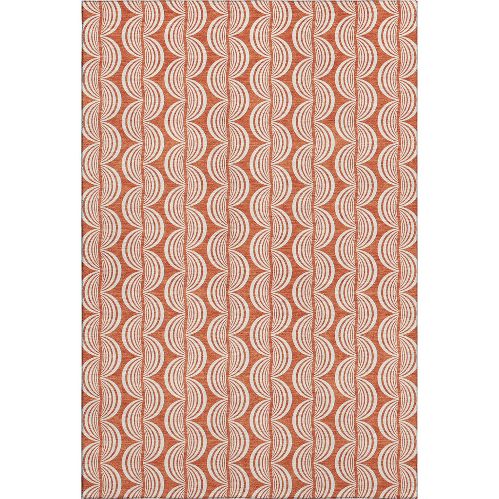 Piper Looms Mayfield Swirls AMF1055 Coral Machine Washable Area Rug main image