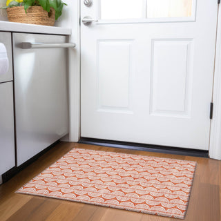 Piper Looms Mayfield Swirls AMF1055 Coral Machine Washable Area Rug Scatter Lifestyle Image Feature
