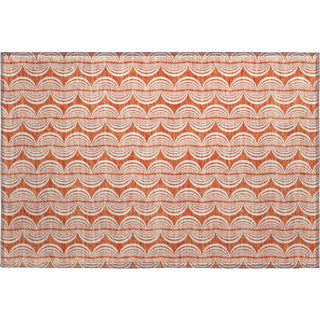 Piper Looms Mayfield Swirls AMF1055 Coral Machine Washable Area Rug Scatter Main Image