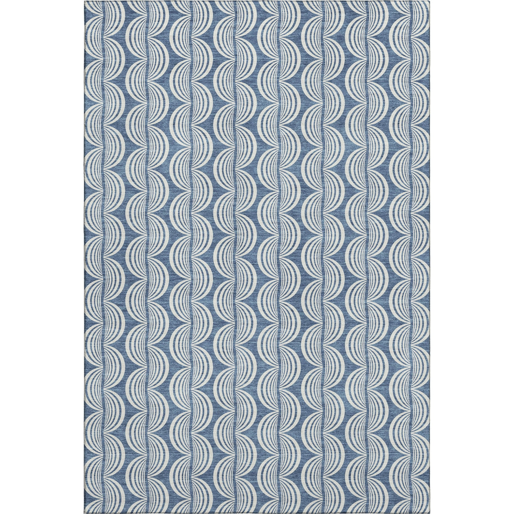 Piper Looms Mayfield Swirls AMF1055 Denim Machine Washable Area Rug main image