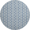 Piper Looms Mayfield Swirls AMF1055 Denim Machine Washable Area Rug Round Main Image