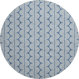 Piper Looms Mayfield Swirls AMF1055 Denim Machine Washable Area Rug Round Main Image