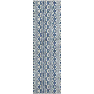 Piper Looms Mayfield Swirls AMF1055 Denim Machine Washable Area Rug Runner Main Image