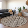Piper Looms Mayfield Swirls AMF1055 Fudge Machine Washable Area Rug Round Lifestyle Image Feature