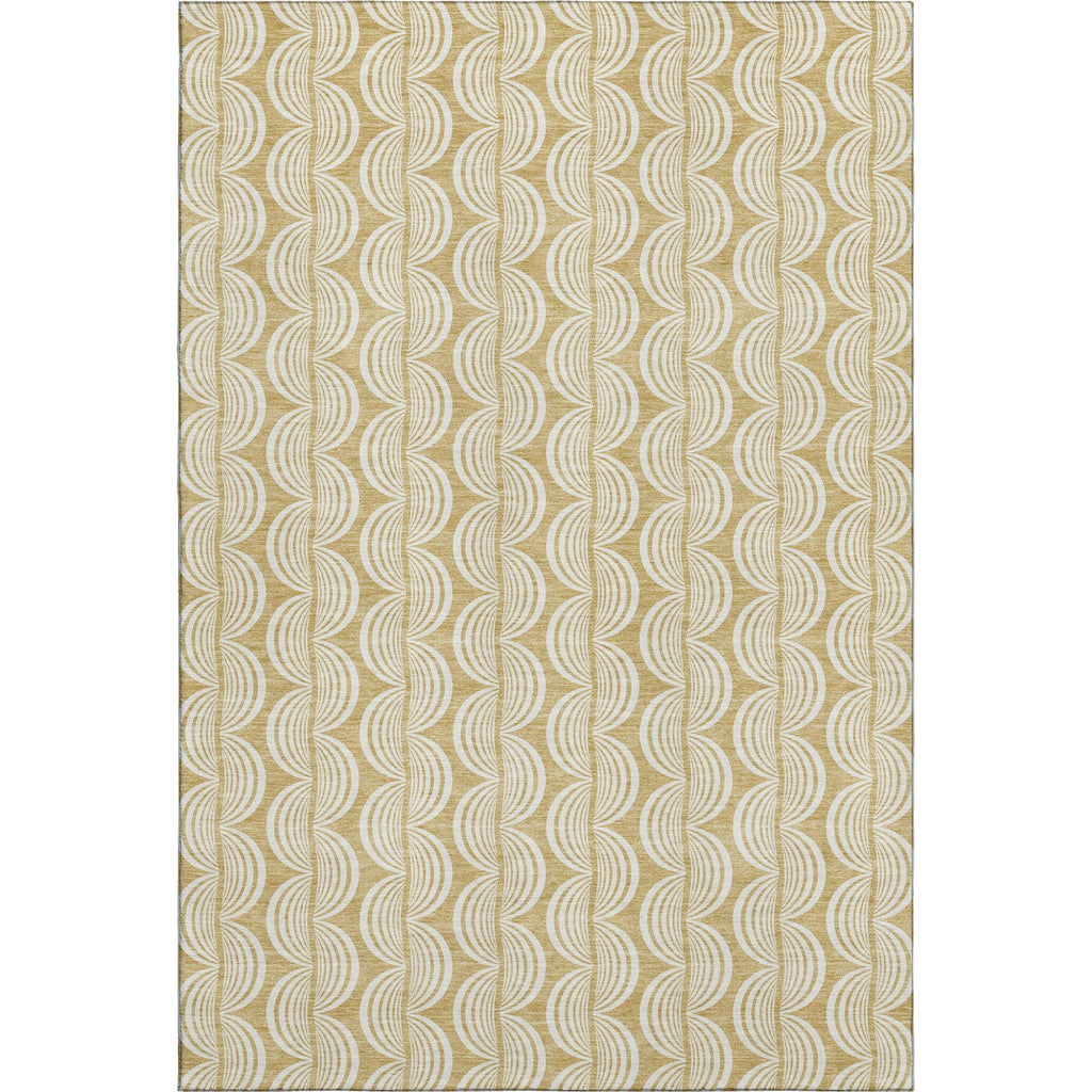Piper Looms Mayfield Swirls AMF1055 Gold Machine Washable Area Rug main image