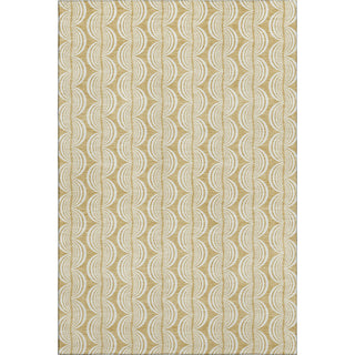 Piper Looms Mayfield Swirls AMF1055 Gold Machine Washable Area Rug main image