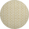 Piper Looms Mayfield Swirls AMF1055 Gold Machine Washable Area Rug Round Main Image
