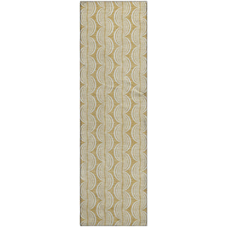 Piper Looms Mayfield Swirls AMF1055 Gold Machine Washable Area Rug Runner Main Image