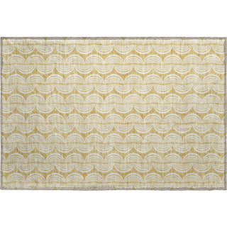 Piper Looms Mayfield Swirls AMF1055 Gold Machine Washable Area Rug Scatter Main Image