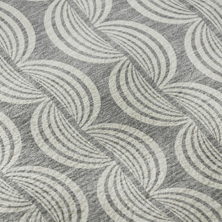 Piper Looms Mayfield Swirls AMF1055 Gray Machine Washable Area Rug Swatch Image