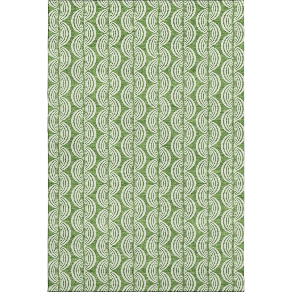 Piper Looms Mayfield Swirls AMF1055 Green Machine Washable Area Rug main image