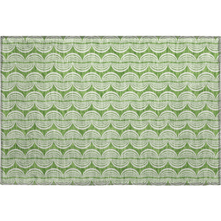 Piper Looms Mayfield Swirls AMF1055 Green Machine Washable Area Rug Scatter Main Image