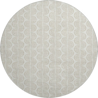 Piper Looms Mayfield Swirls AMF1055 Ivory Machine Washable Area Rug Round Main Image