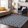 Piper Looms Mayfield Swirls AMF1055 Navy Machine Washable Area Rug Lifestyle Image Feature