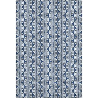Piper Looms Mayfield Swirls AMF1055 Navy Machine Washable Area Rug main image