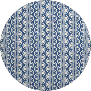 Piper Looms Mayfield Swirls AMF1055 Navy Machine Washable Area Rug Round Main Image