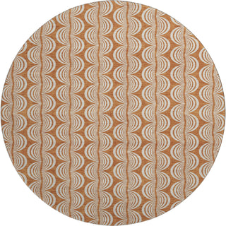 Piper Looms Mayfield Swirls AMF1055 Paprika Machine Washable Area Rug Round Main Image